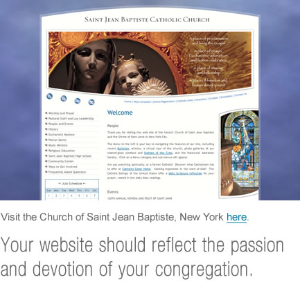 church web design of saint jean baptiste